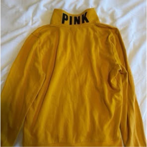 PINK Yellow Half-Zip Sweater - Picture 2 of 2